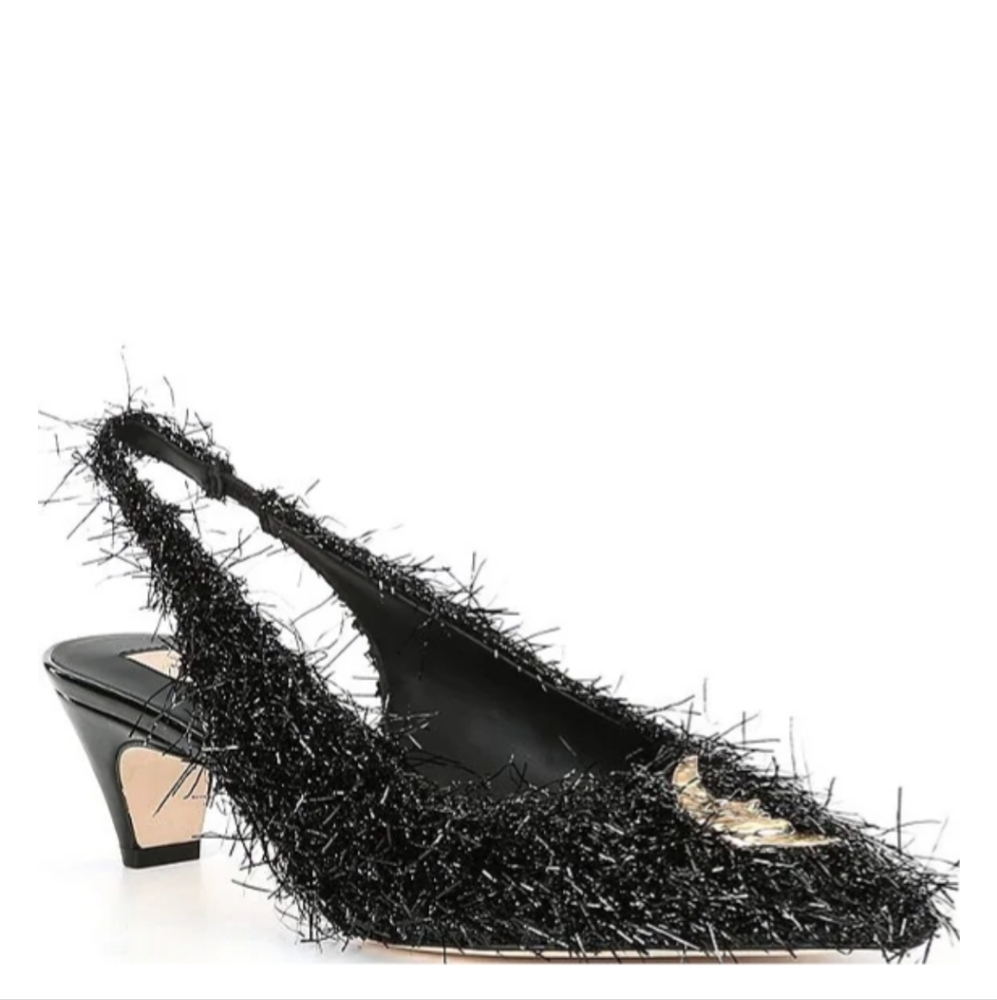 New Antonio Melani x Elizabeth Damrich Moon Boucle Slingback Pumps